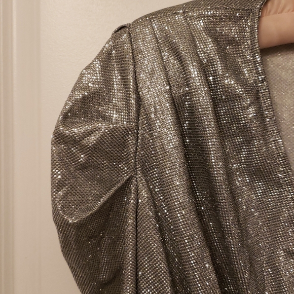 Pretty Little Things Silver wrap dress - Picture 2 of 8